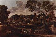 Nicolas Poussin Landschaft mit dem Begrabnis des Phokos Spain oil painting artist